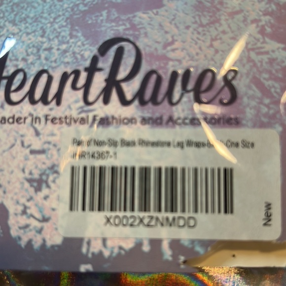 New Black Leg Wraps , studded with Rhinestones - Picture 6 of 7